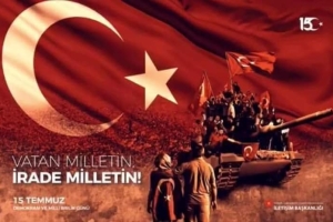 15 Temmuz Demokrasi ve Milli Birlik Günü Kutlu Olsun.